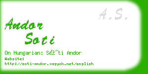 andor soti business card